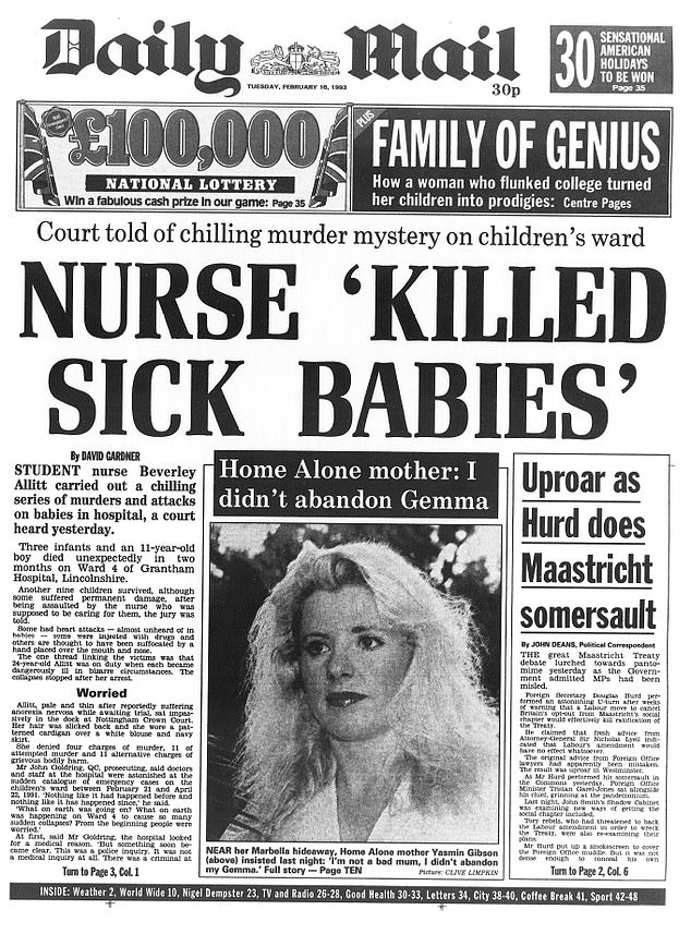 Daily Mail informa sobre los crímenes de Elliott durante el juicio de 1993