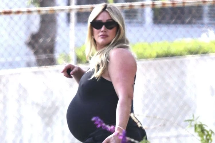 La barriga de la embarazada Hilary Duff crece a medida que se acerca su fecha de parto