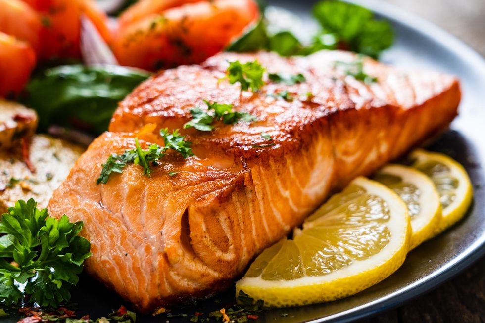 Filetes de salmón.