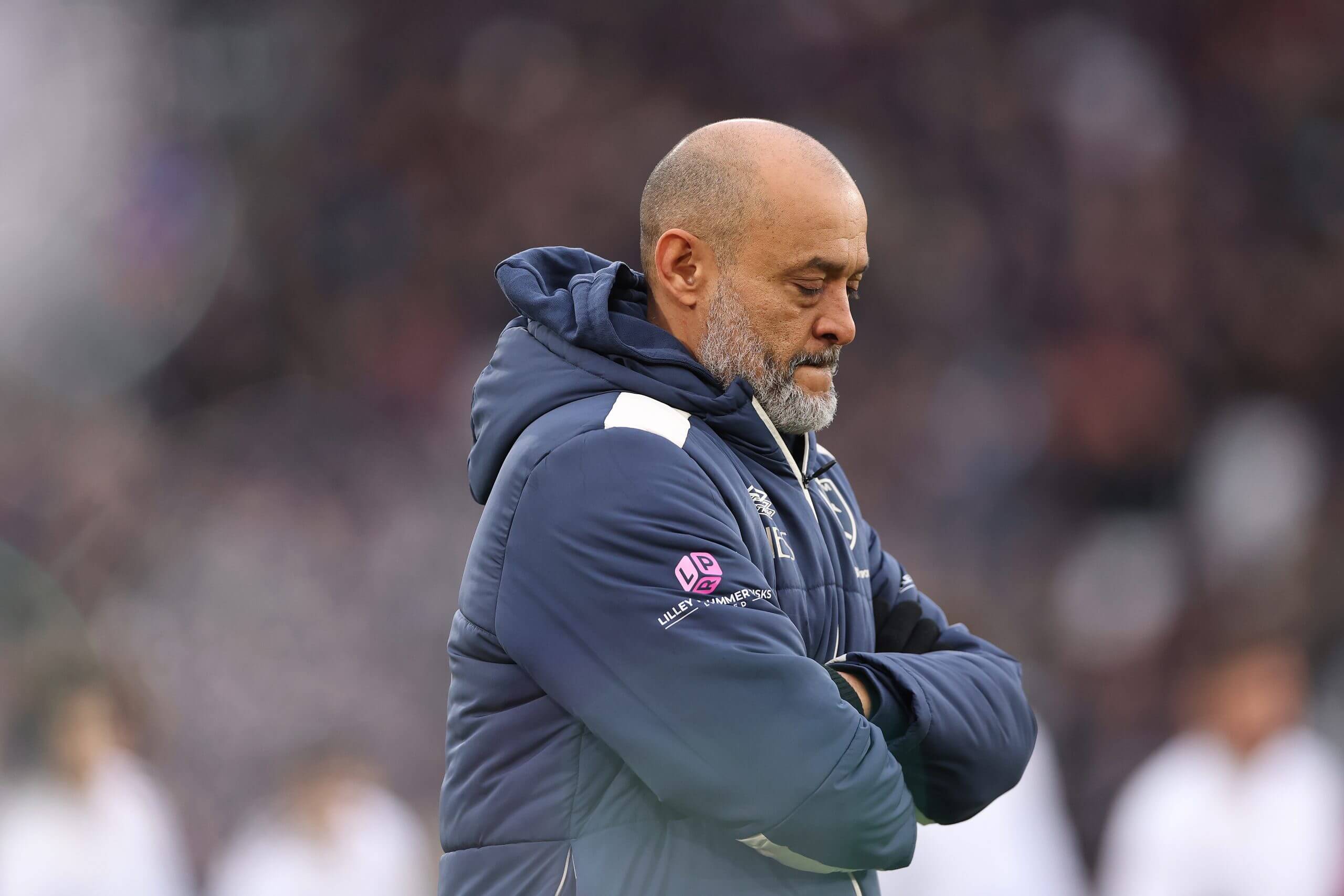 Nuno Spirito Santo parecía frustrado durante el partido de la Copa F del West Ham United contra el Qpr
