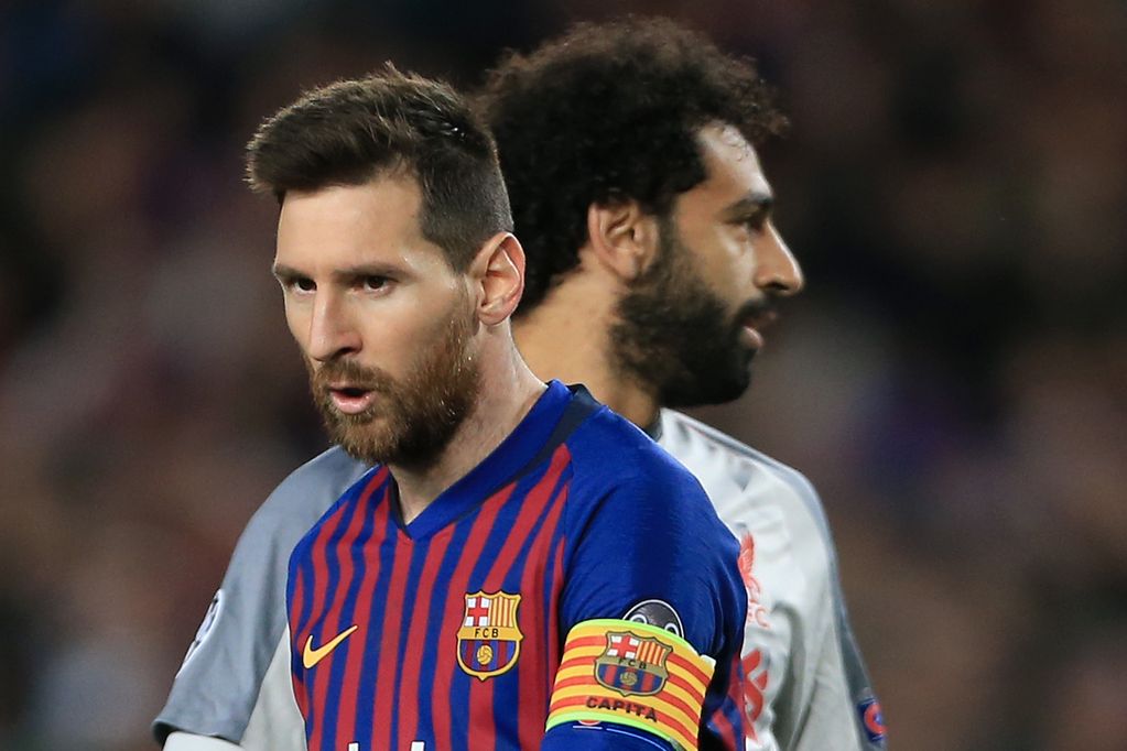 Mohamed Salah y Lionel Messi