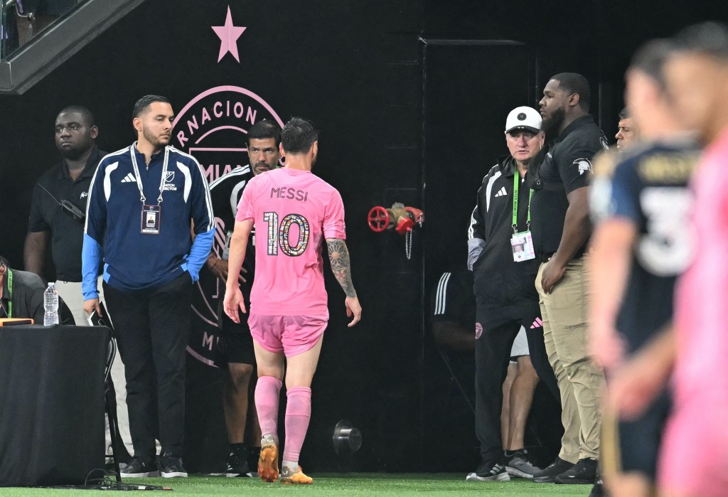 Lionel Messi abandonó el campo durante un partido de la temporada regular de la Major League Soccer.