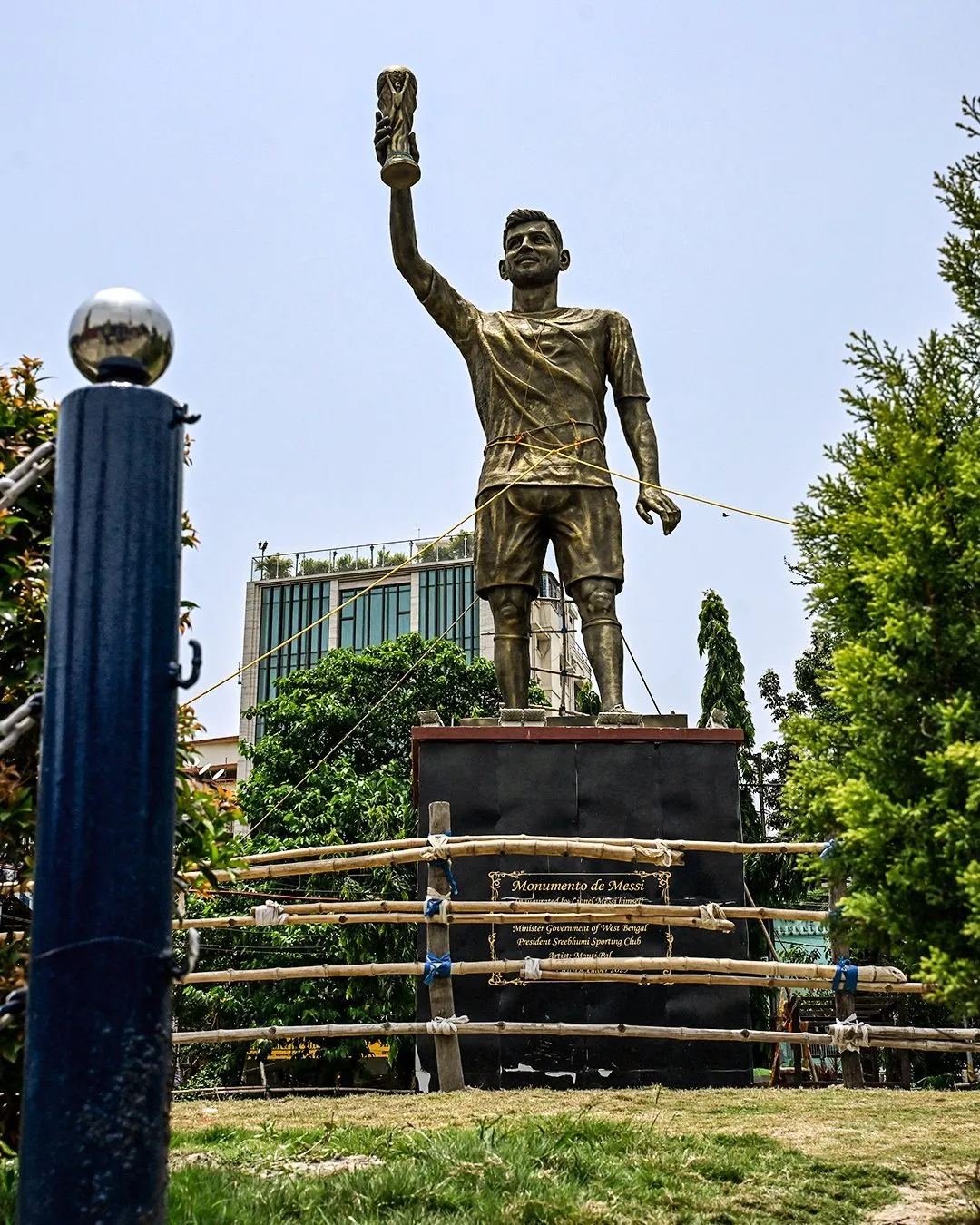 Estatua de Messi en la India. (X/Twitter)