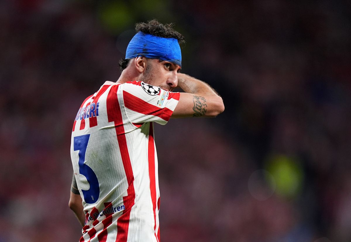 MADRID, ESPAÑA - 14 DE ABRIL: Matteo Ruggieri del Atlético de Madrid reacciona durante el partido de vuelta de cuartos de final de la Liga de Campeones de la UEFA 2025/26 entre el Atlético de Madrid y el FC Barcelona en Metropolis Riyadh el 14 de abril de 2026 en Madrid, España. (Foto de Ángel Martínez/Getty Images)