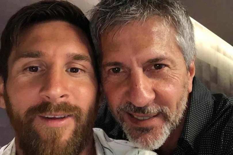 Lionel Messi y su padre Jorge