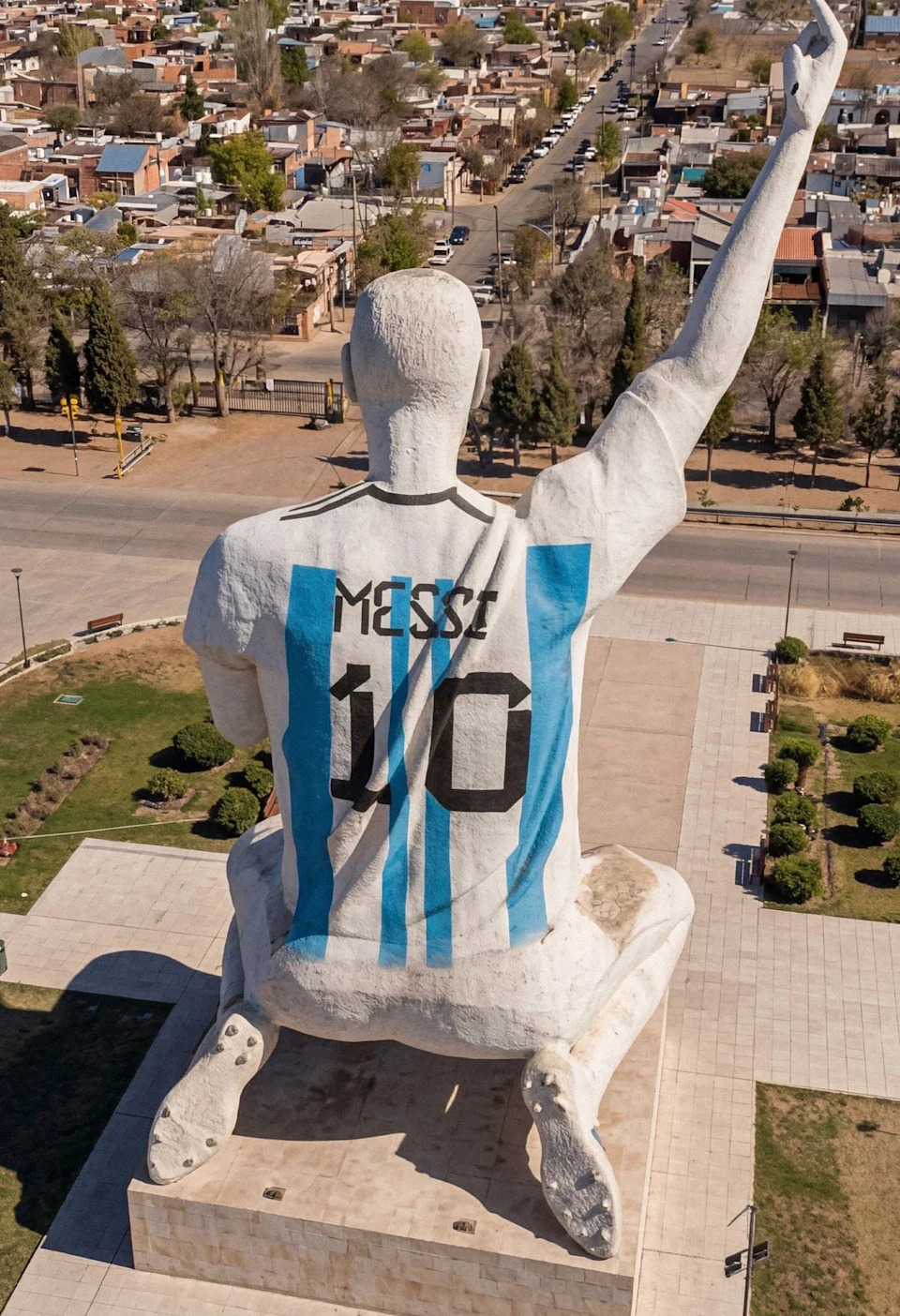 estatua de messi