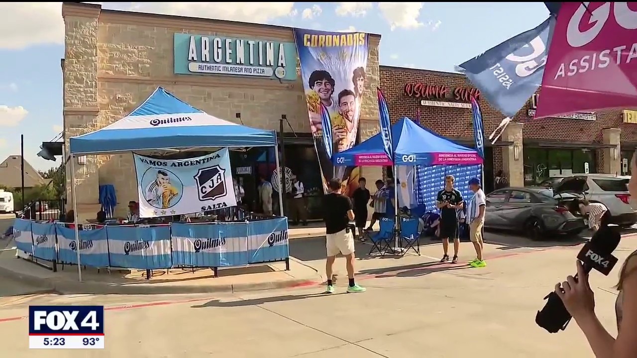 El centro de aficionados del norte de Texas está lleno de actividad antes del inicio de Argentina