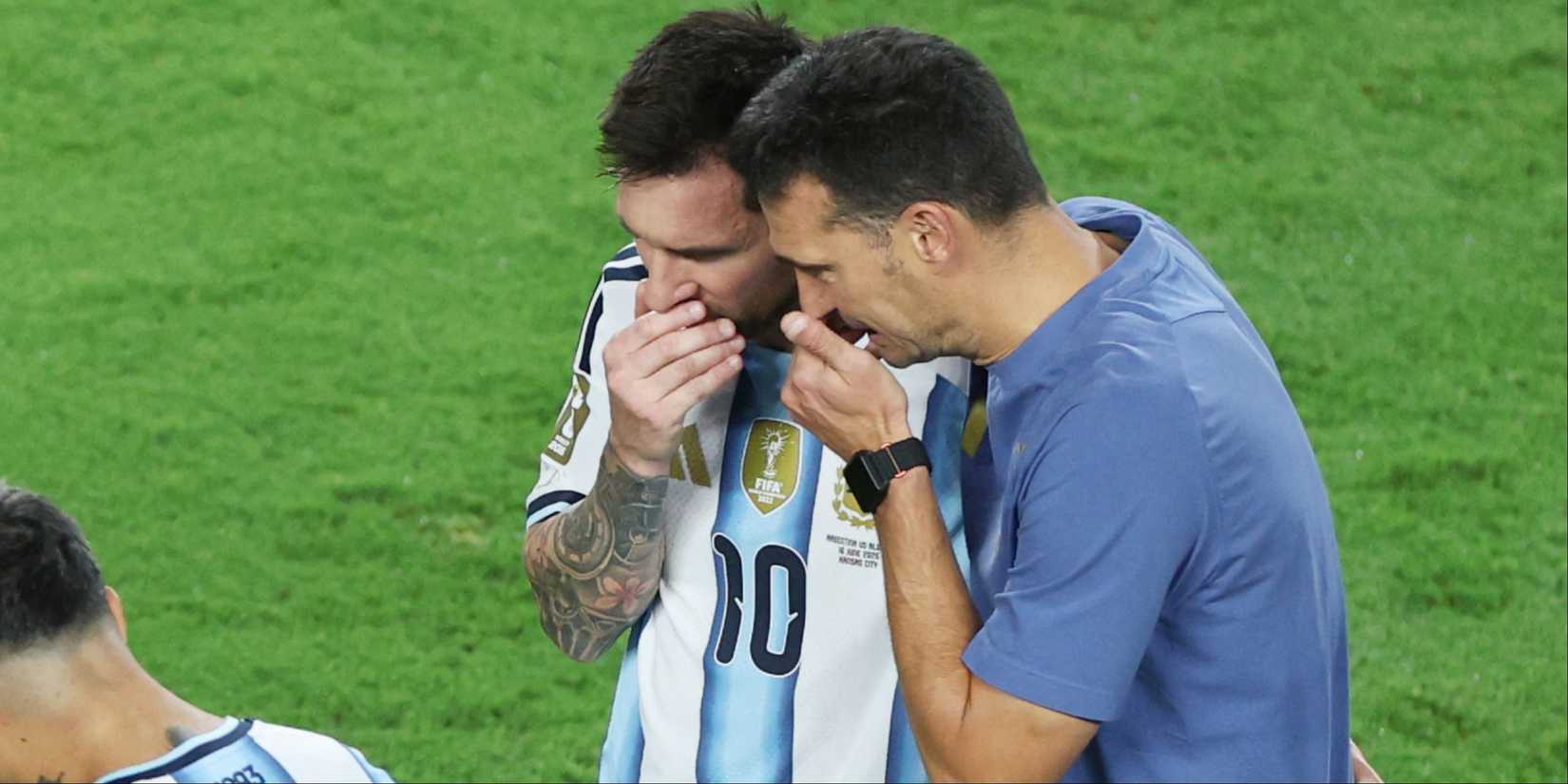Lionel Messi y Lionel Scaloni